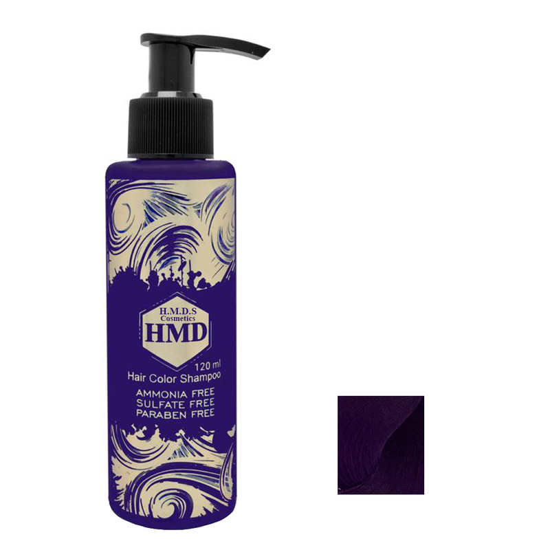 شامپو رنگ مو اچ ام دی اس کازمتیکس شماره 411 حجم 120 میلی لیتر رنگ بنفش