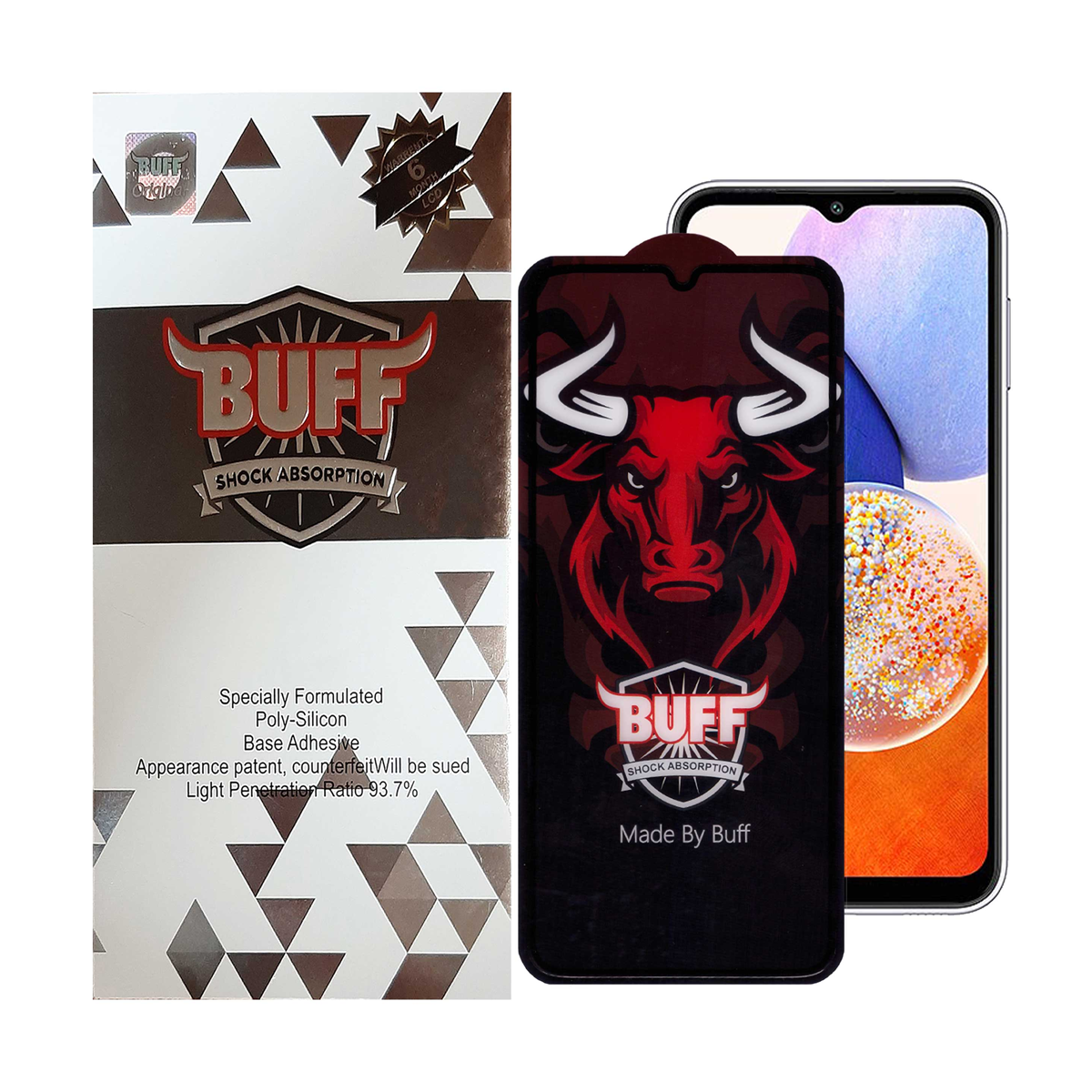 محافظ صفحه نمایش گوشی سامسونگ Galaxy A14 بوف سرامیکی مدل Pro-G-مشکی