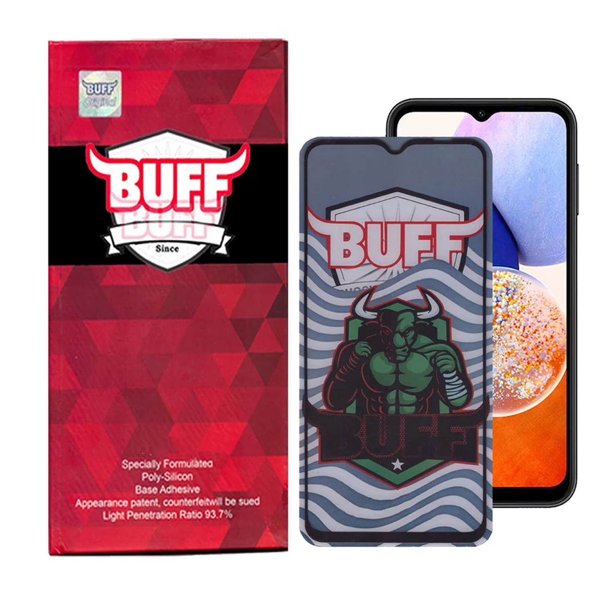 گلس گوشی سامسونگ Galaxy A14 بوف 5D مدل Super Power-مشکی