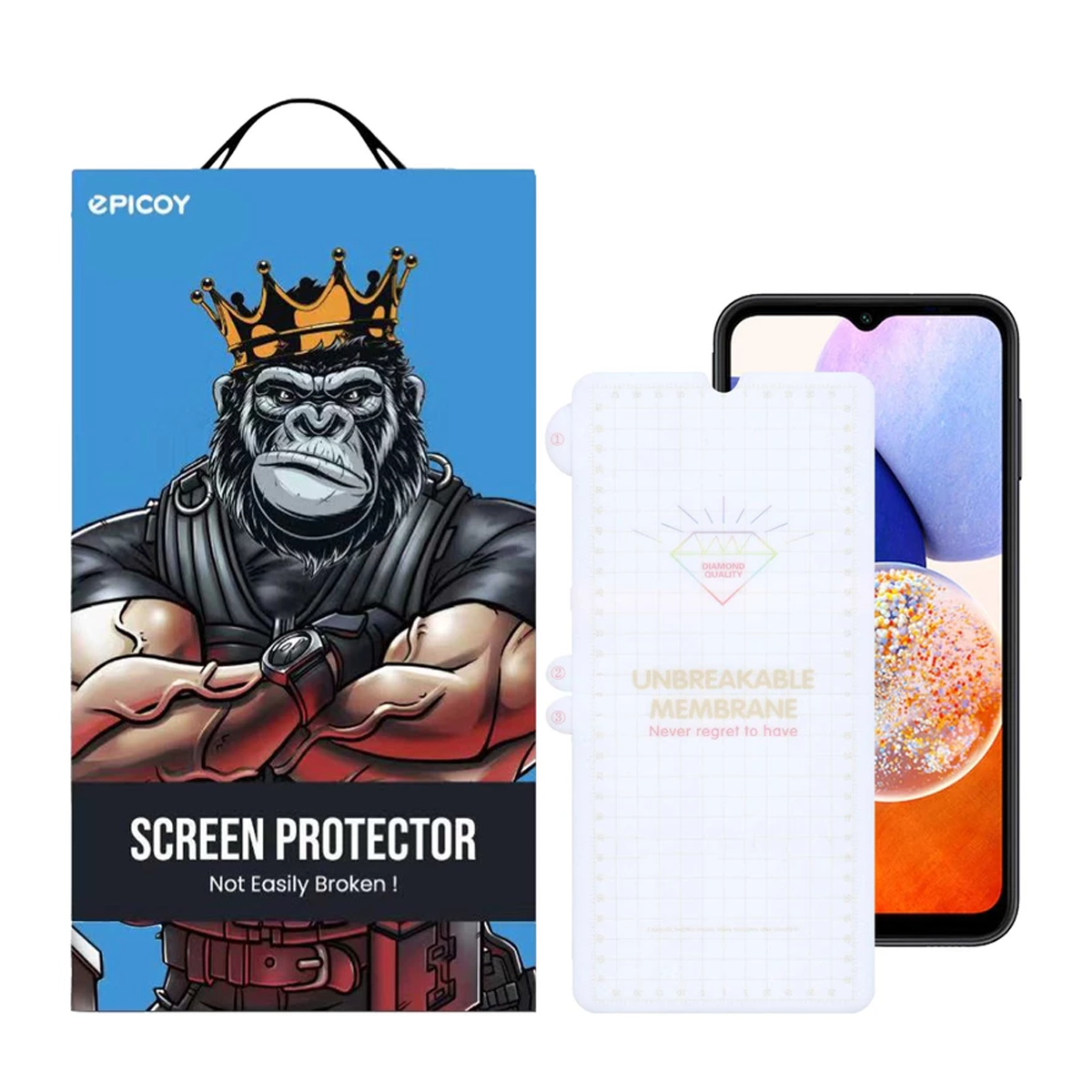 گلس گوشی سامسونگ Galaxy A14/M23 اپیکوی مدل Hydrogel -بی رنگ شفاف