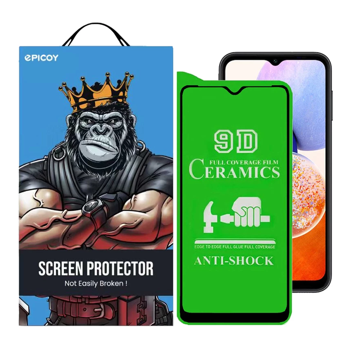 محافظ صفحه نمایش گوشی سامسونگ Galaxy A23 / A14 اپیکوی سرامیکی مدل unbreakable -مشکی