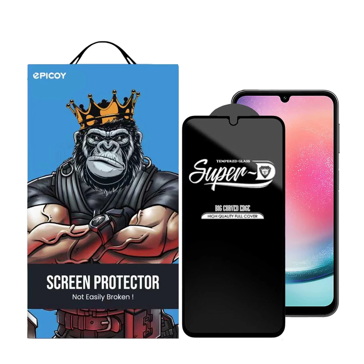 گلس گوشی سامسونگ Galaxy A24 4G اپیکوی مدل Super 5D -مشکی