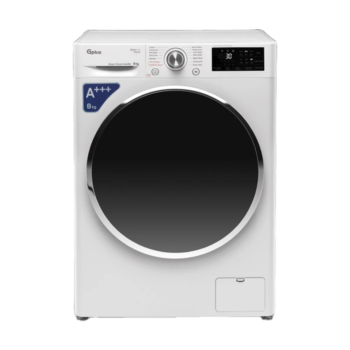 ماشین لباسشویی جی پلاس 8 کیلویی مدل GWM-R88W.KTN-سفید