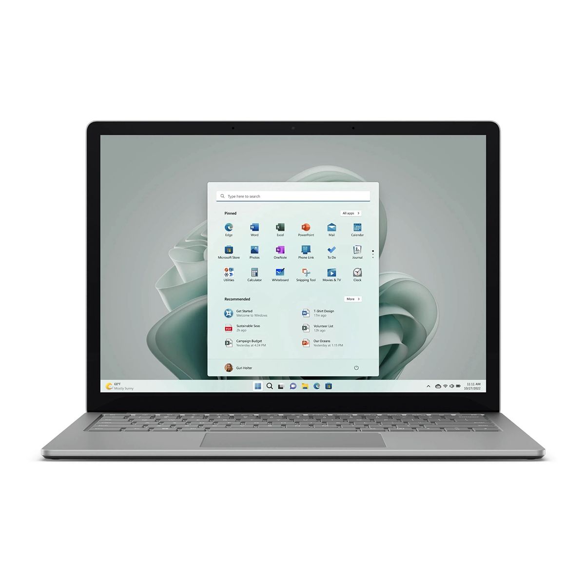 لپ تاپ مایکروسافت 13.5 اینچی مدل Surface Laptop 5 i5 ۱۲۳۵U 8GB 512GB -نقره‌ای