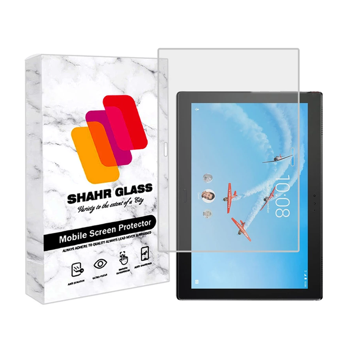 گلس تبلت لنوو Tab 4 10 Plus شهر گلس مدل TS2SHA-بی رنگ شفاف