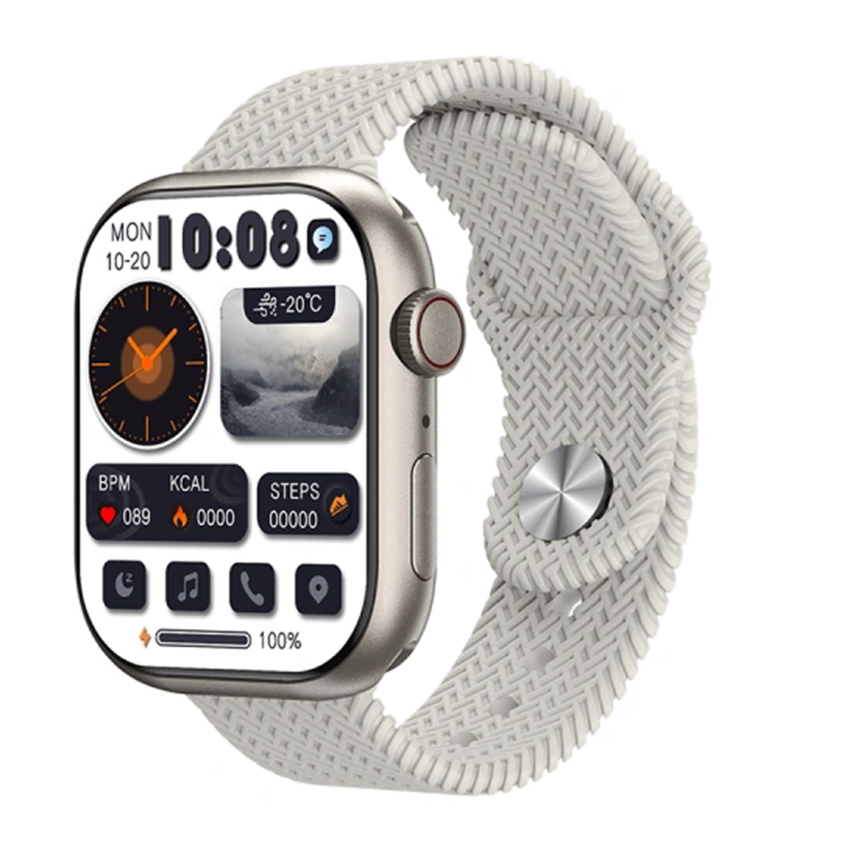 ساعت هوشمند مدل HK9 Pro Max-سفید تیتانیوم