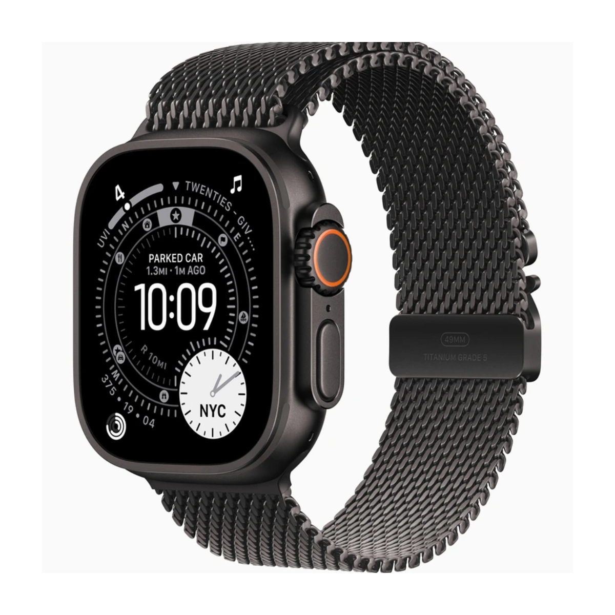 اپل واچ Ultra 3 مدل 49 میلی متری Black Titanium Case با بند Titanium Milanese-بدنه مشکی بند مشکی