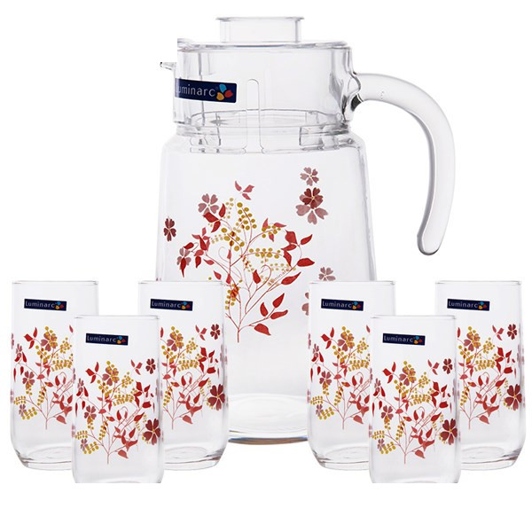 ست پارچ و لیوان 7 پارچه لومینارک مدل Bahamas Misty Touch کد J1433