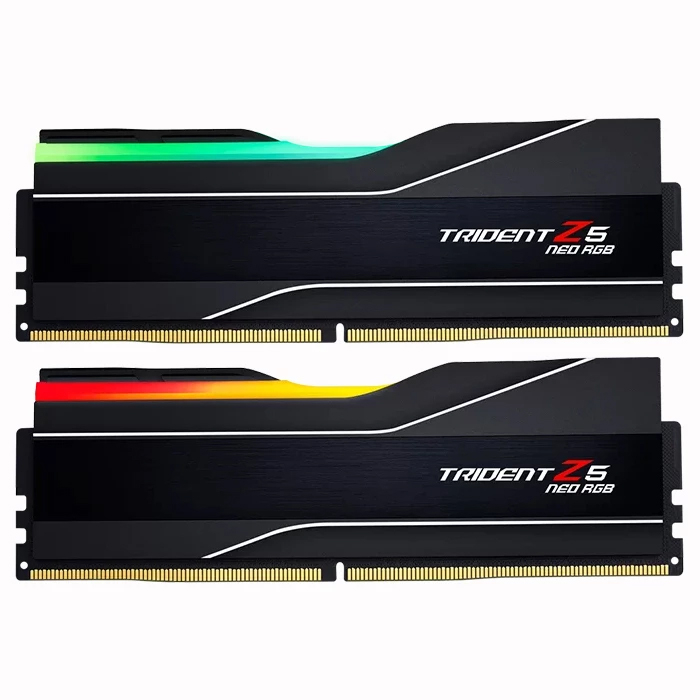 رم دسکتاپ DDR5 دوکاناله 6000 مگاهرتز CL32 جی اسکیل مدل TRIDENT Z5 NEO RGB ظرفیت 64 گیگابایت