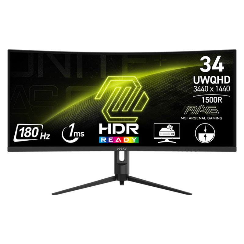 مانیتور خمیده گیمینگ 34 اینچ ام اس آی مدل MAG 342CQR E2