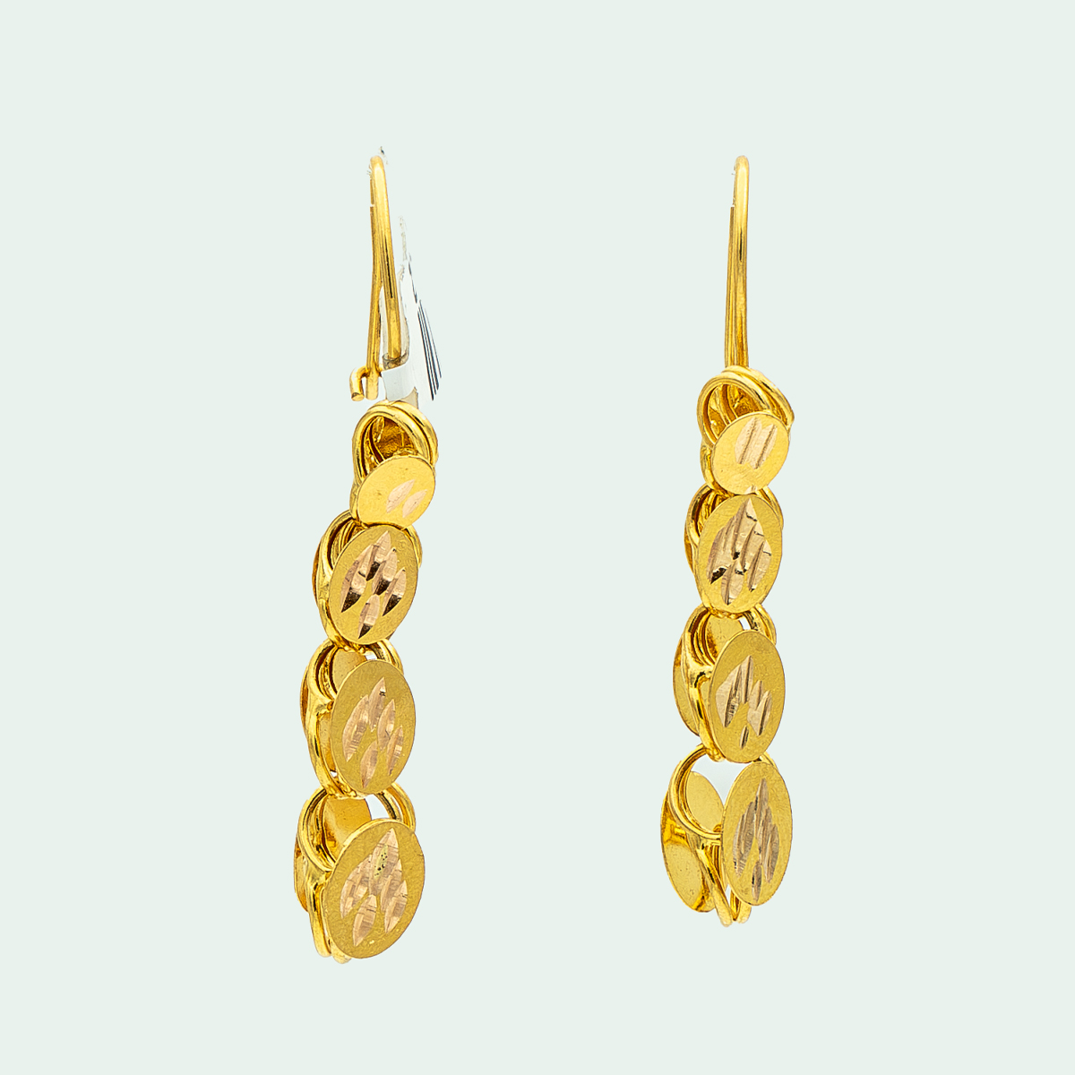 گوشواره طلا 18 عیار زنانه گالری عرفان مدل بیروتی کد 3482