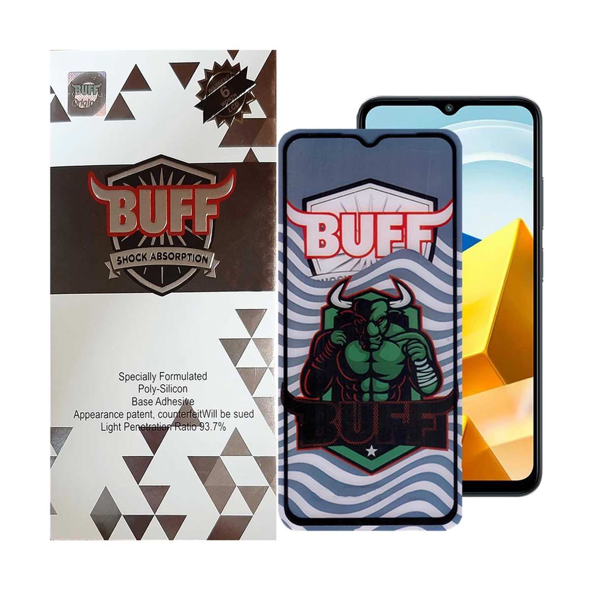 گلس گوشی پوکو M5 - M4 5G بوف مدل Super Power-G 5D-مشکی