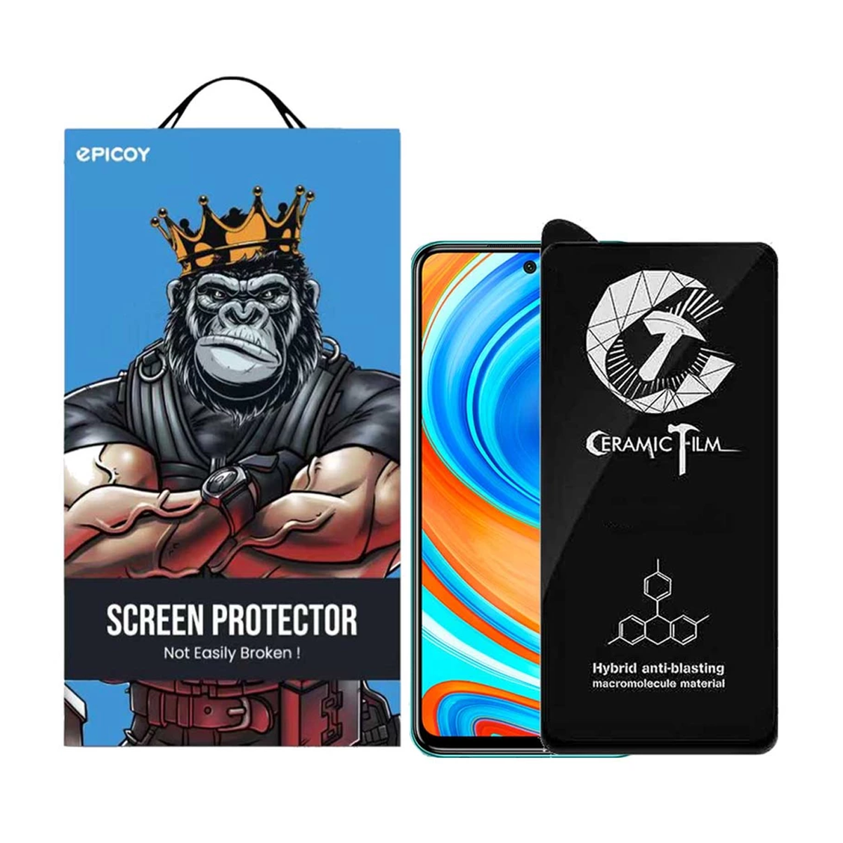 گلس گوشی شیائومی Redmi Note 9 Pro اپیکوی سرامیکی مدل CR-7-مشکی