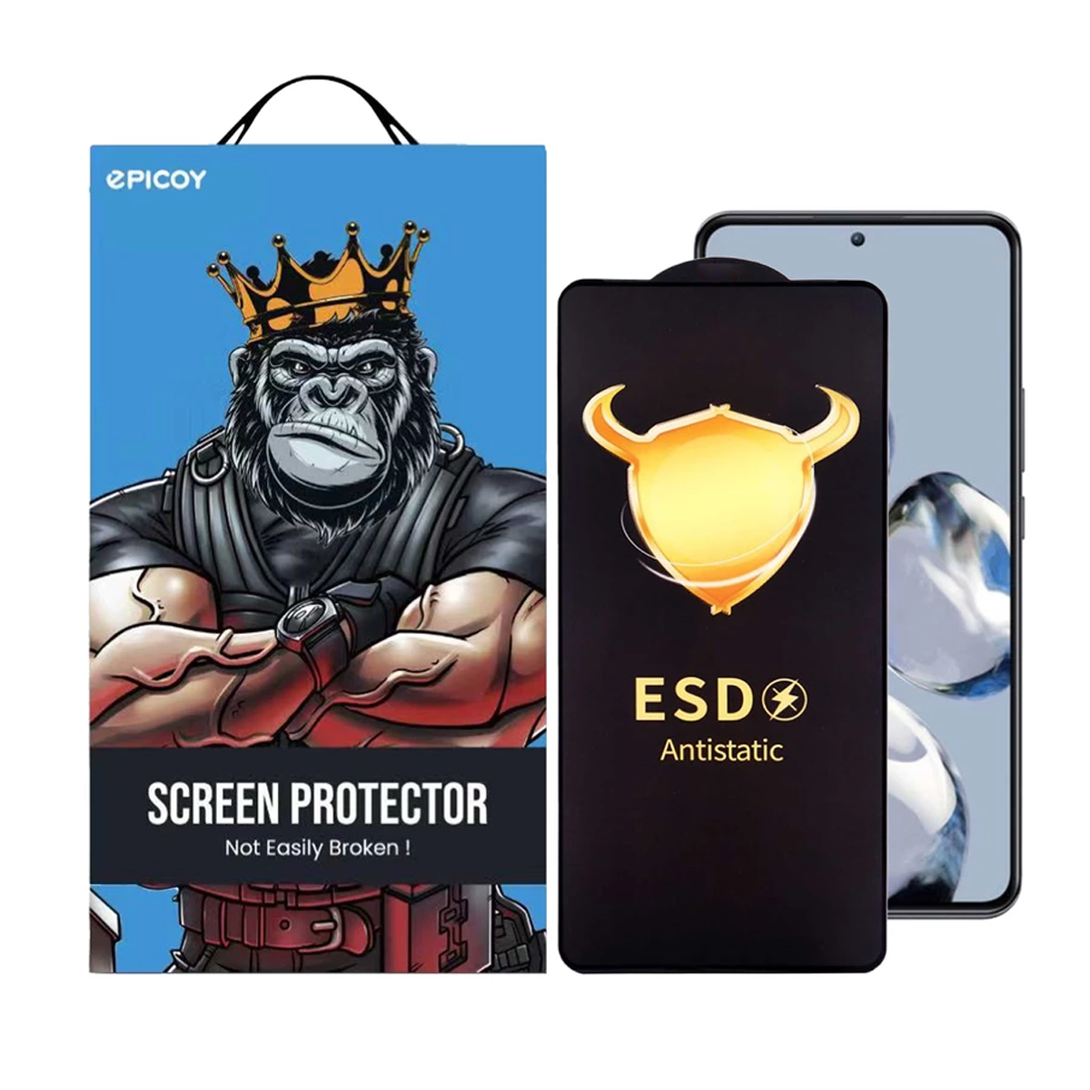 گلس گوشی شیائومی 11T-12T Pro-10T Lite اپیکوی مدل Golden ESD-مشکی