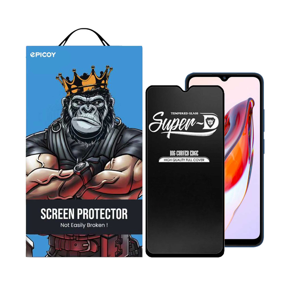 گلس گوشی شیائومی Redmi 12C - 10C اپیکوی مدل Super 5D 