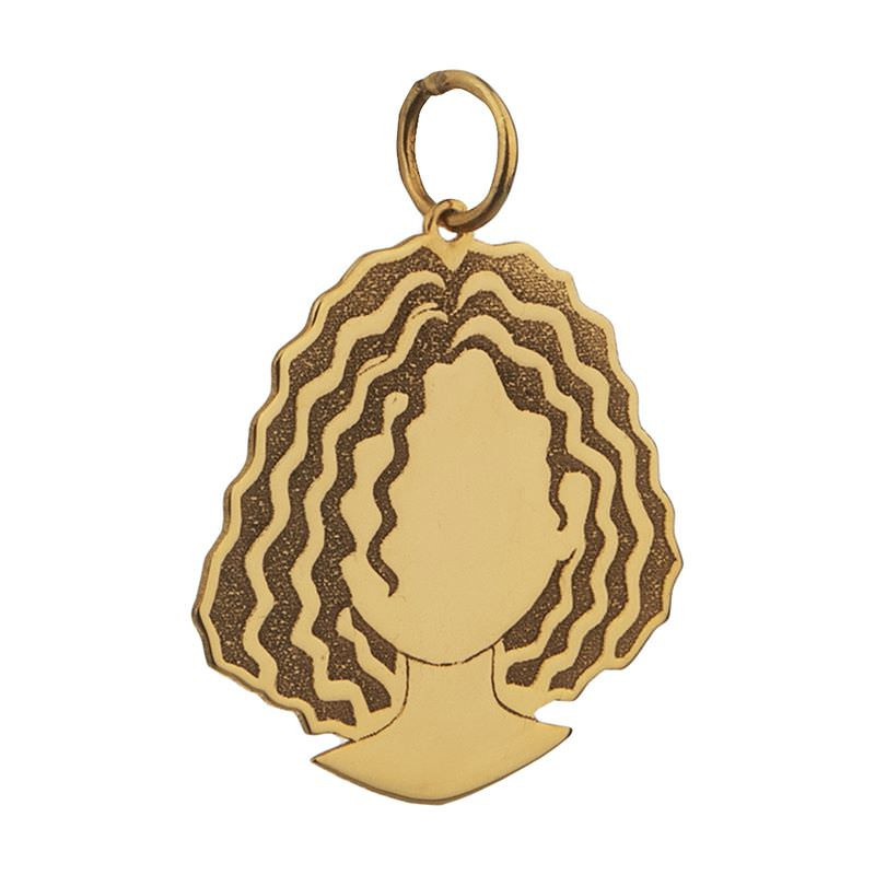 آویز گردنبند طلا 18 عیار زنانه گالری قو طلایی طرح دختر با موهای فر آویز گردنبند طلا 18 عیار زنانه گالری قو طلایی طرح دختر با موهای فر