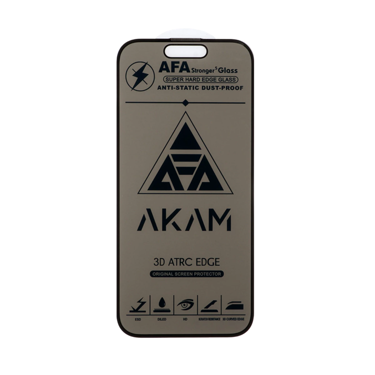 محافظ صفحه نمایش گوشی اپل iPhone 17 - iPhone 16 Pro آکام مدل Full Cover Privacy ESD-مشکی