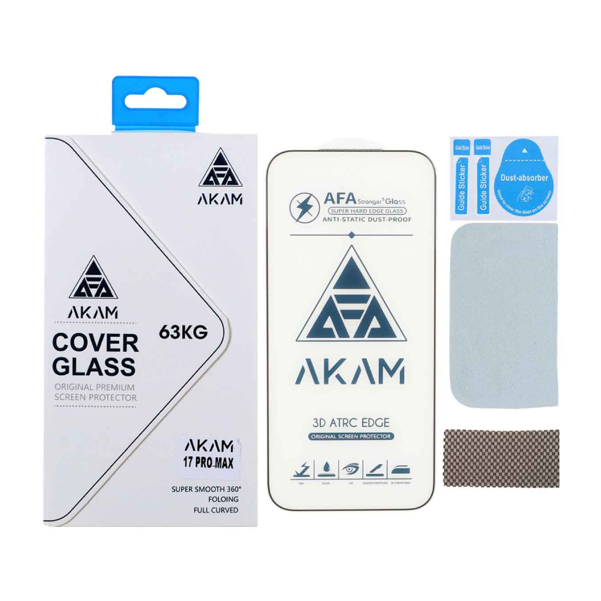 محافظ صفحه نمایش گوشی اپل Apple iPhone 17 Pro Max آکام مدل Full Cover-مشکی