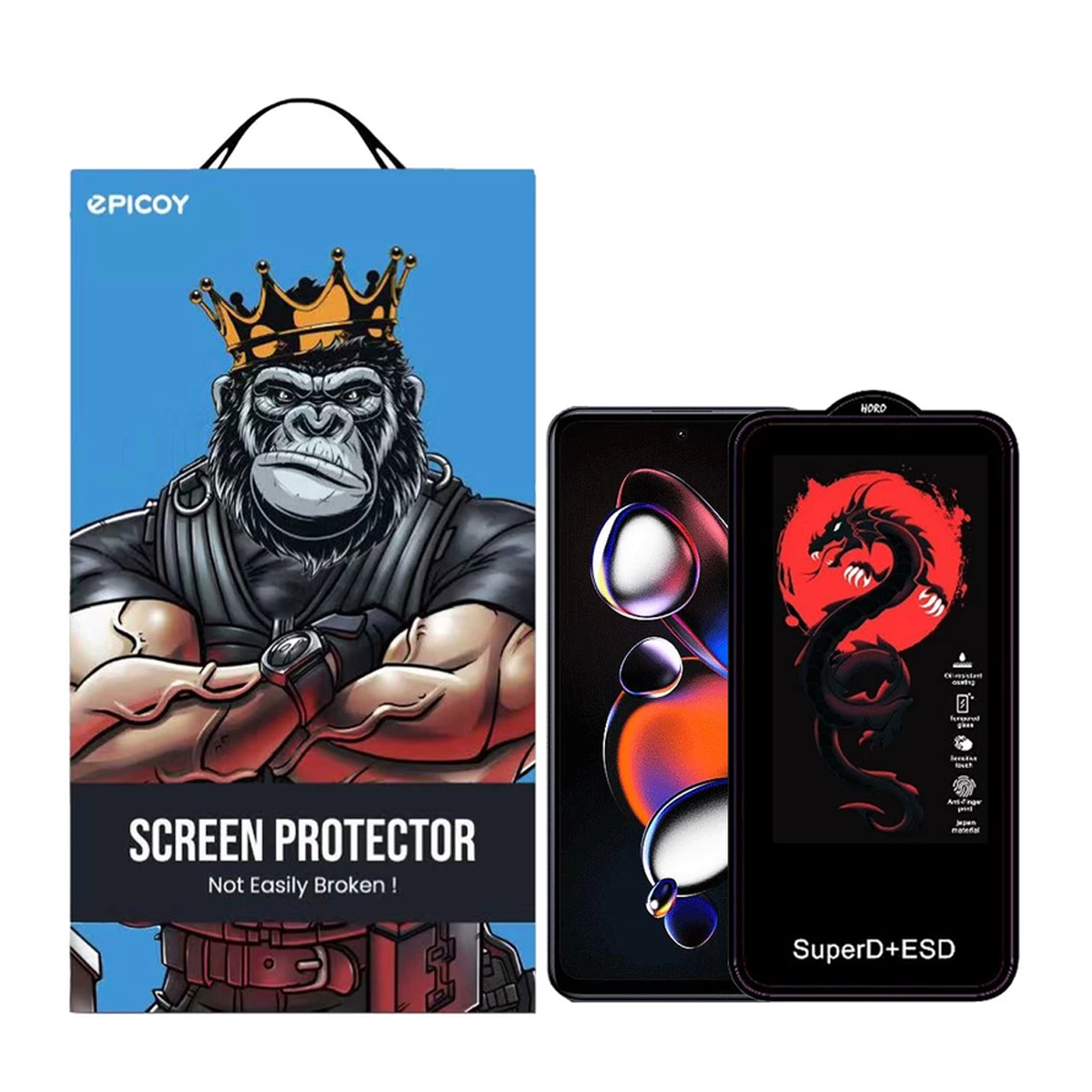 گلس گوشی شیائومی Redmi 12T Pro - 11T Pro Plus اپیکوی مدل Dragon ESD-مشکی