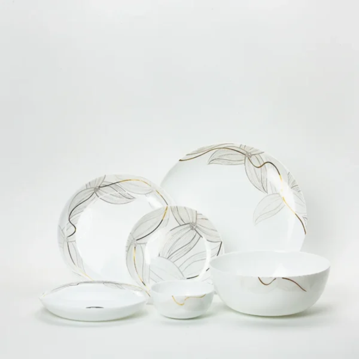 سرویس غذاخوری 26 پارچه آرکوپال گلد اوپال قالب دیوالی مدل اسپینر-طلایی