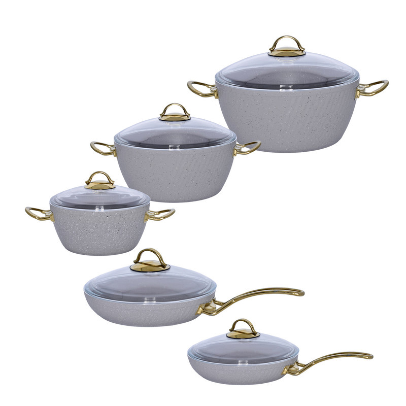 سرویس پخت و پز 10 پارچه ام جی اس مدل فورج ماربل