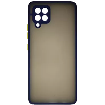 کاور پشت مات محافظ لنزدار مناسب برای گوشی موبایل سامسونگ Galaxy A42-سرمه‌ای