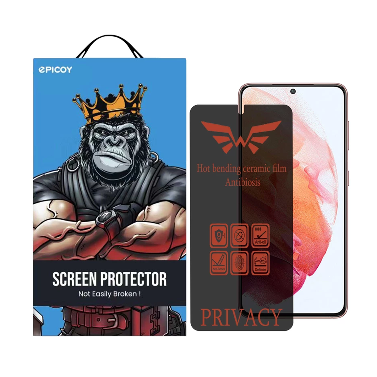 گلس گوشی سامسونگ Galaxy S21 - S20 اپیکوی مدل Nano پرایوسی گلس گوشی سامسونگ Galaxy S21 - S20 اپیکوی مدل Nano پرایوسی