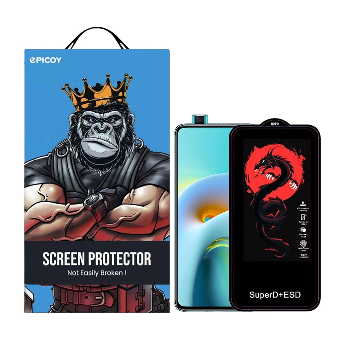 گلس گوشی شیائومی Redmi K30 Pro - K30 Ultra اپیکوی مدل Dragon ESD-مشکی