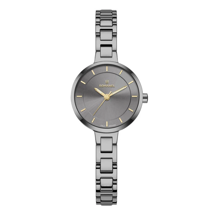 ساعت مچی عقربهای کوارتز زنانه رومانل مدل RM401001L-M-بدنه طوسی بند طوسی