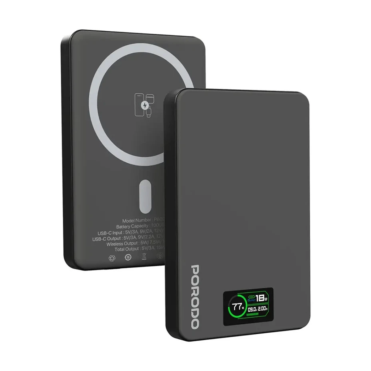 پاوربانک پرودو مدل PBFCH085 ظرفیت 10000 میلی آمپر ساعت