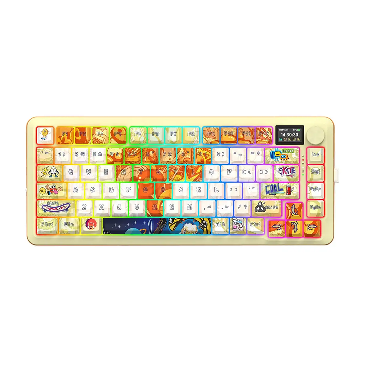 کیبورد بی سیم گیمینگ ردراگون مدل FLEKACT K708 GF PRO RGB