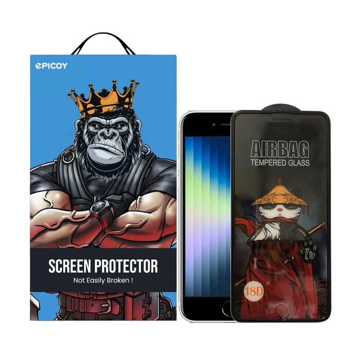 گلس گوشی اپل iPhone SE 2022 اپیکوی مدل AirBag-مشکی