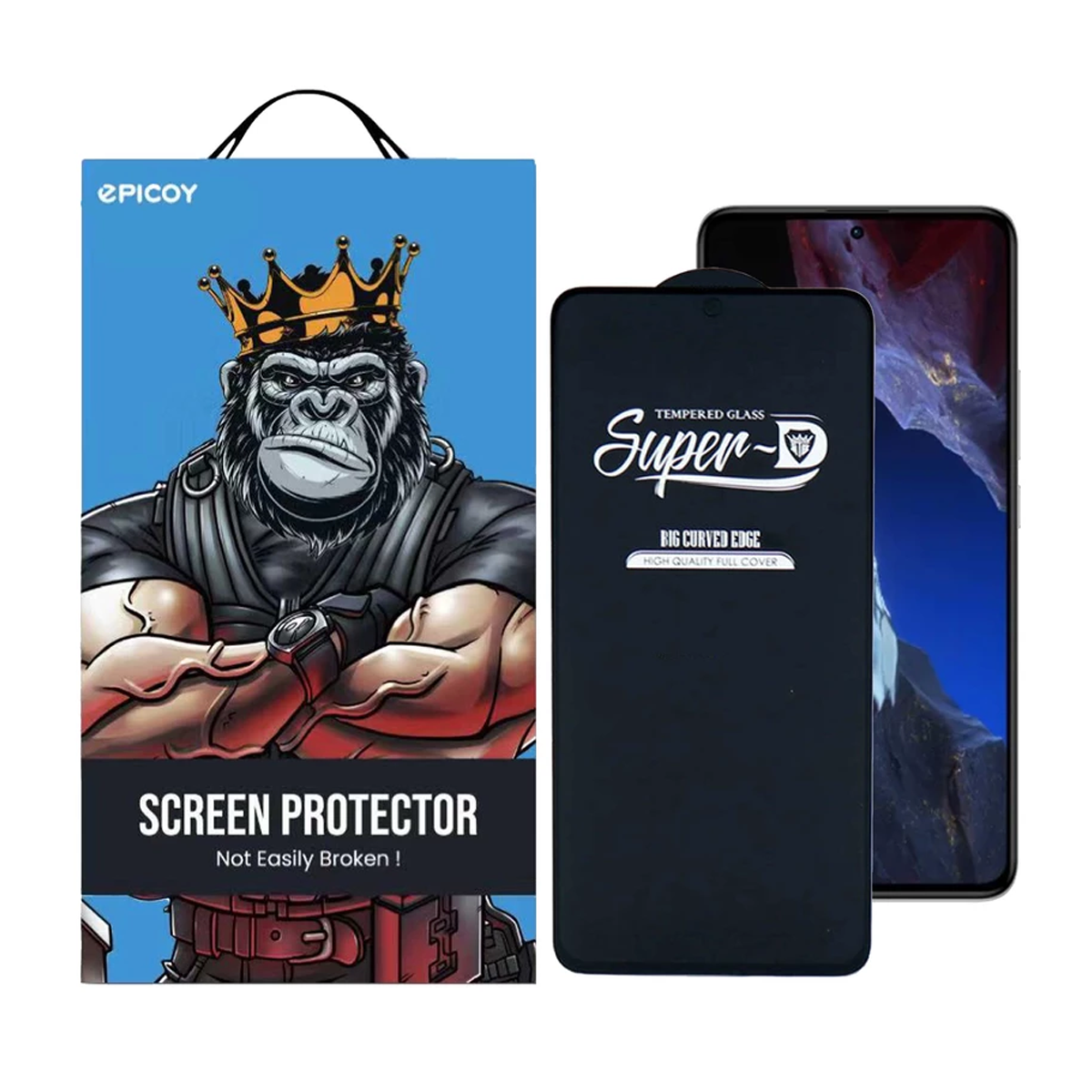 گلس گوشی شیائومی Redmi Note 12 Turbo اپیکوی مدل Super 5D-مشکی