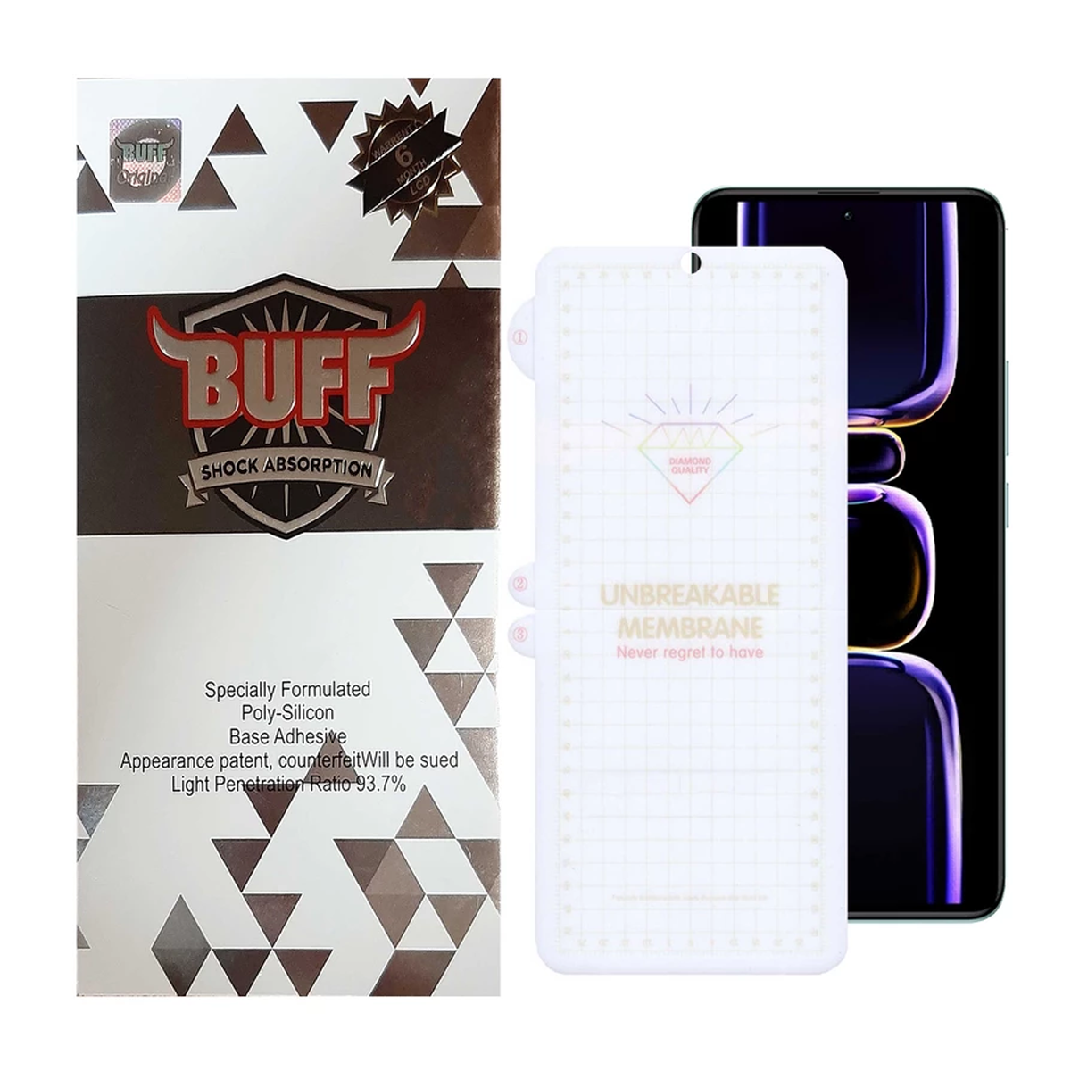 گلس گوشی شیائومی Redmi K60 بوف مدل Hydrogel-G-بی رنگ