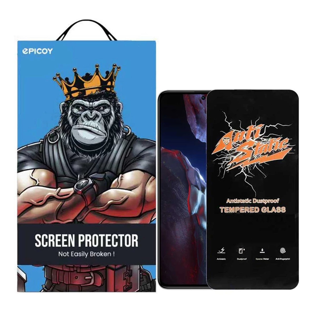 گلس گوشی پوکو F5 Pro - F5 اپیکوی مدل Antistatic Dustproof-مشکی