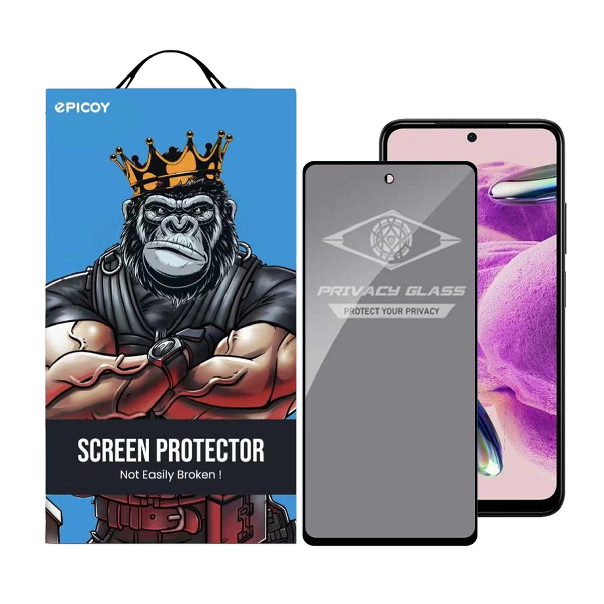 گلس گوشی شیائومی Redmi Note 12S -  Redmi Note 11S 4G اپیکوی مدل Privacy-مشکی