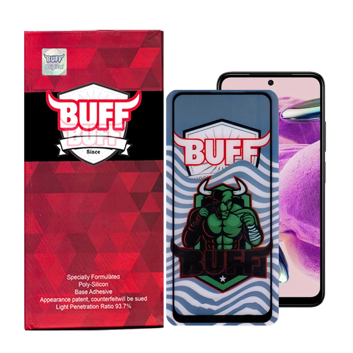 گلس گوشی شیائومی Redmi Note 12S بوف 5D مدل Super Power-مشکی