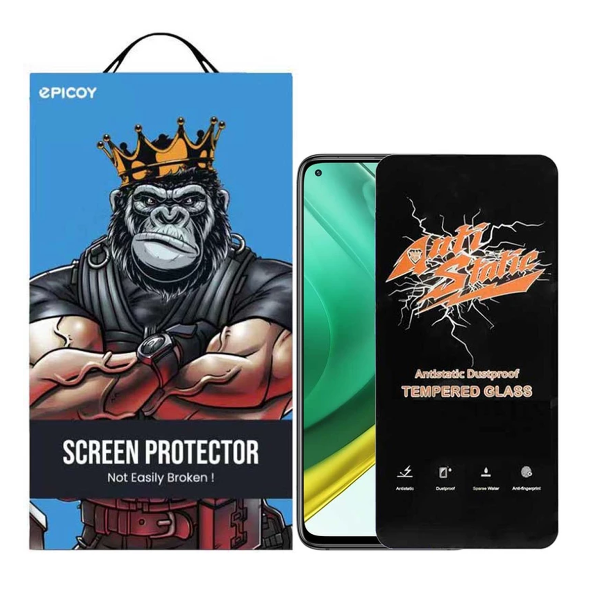 گلس گوشی شیائومی Mi 10T - Mi 10T Pro - Mi 10T Lite اپیکوی مدل Antistatic Dustproof-مشکی