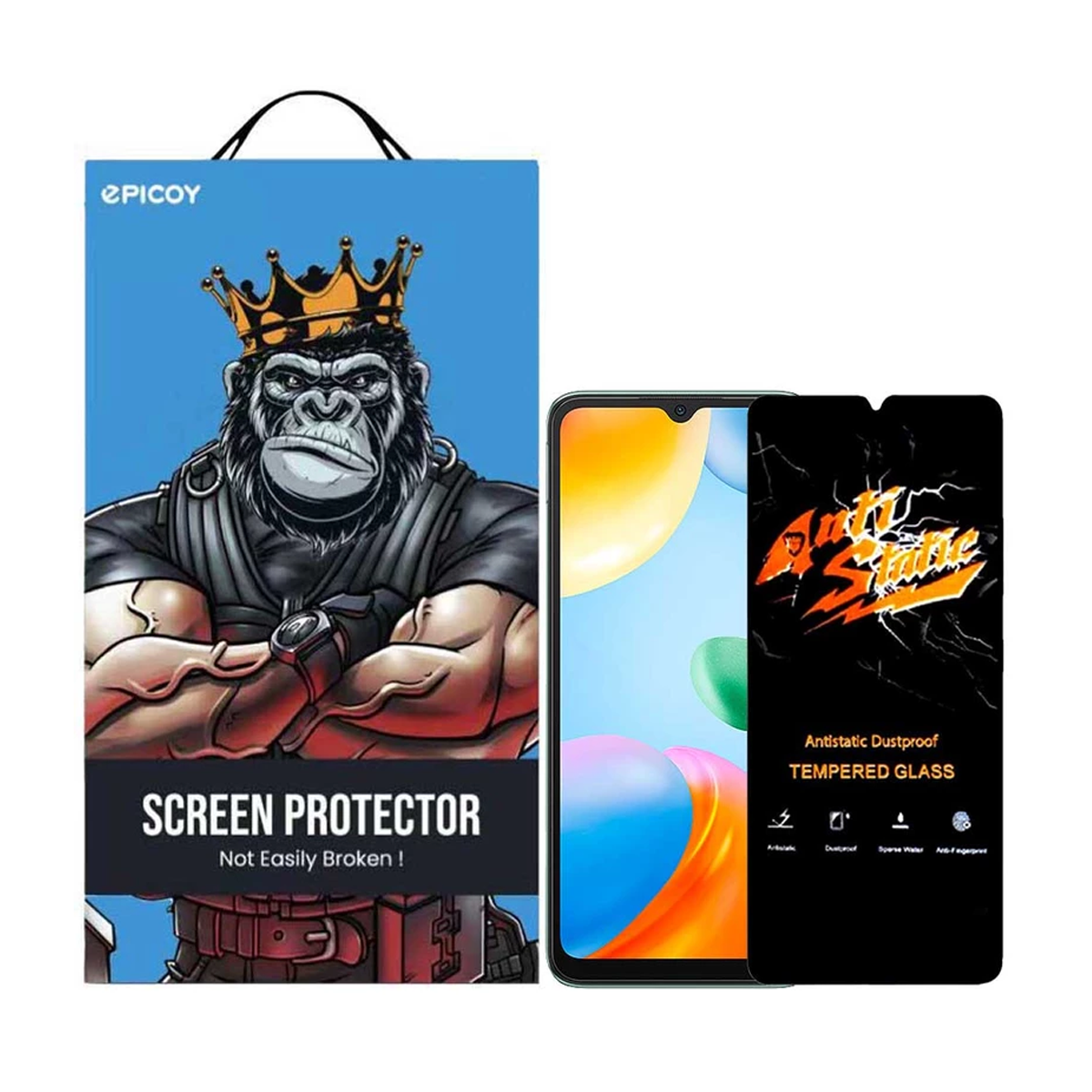 گلس گوشی شیائومی Redmi 10C اپیکوی مدل Antistatic Dustproof-مشکی