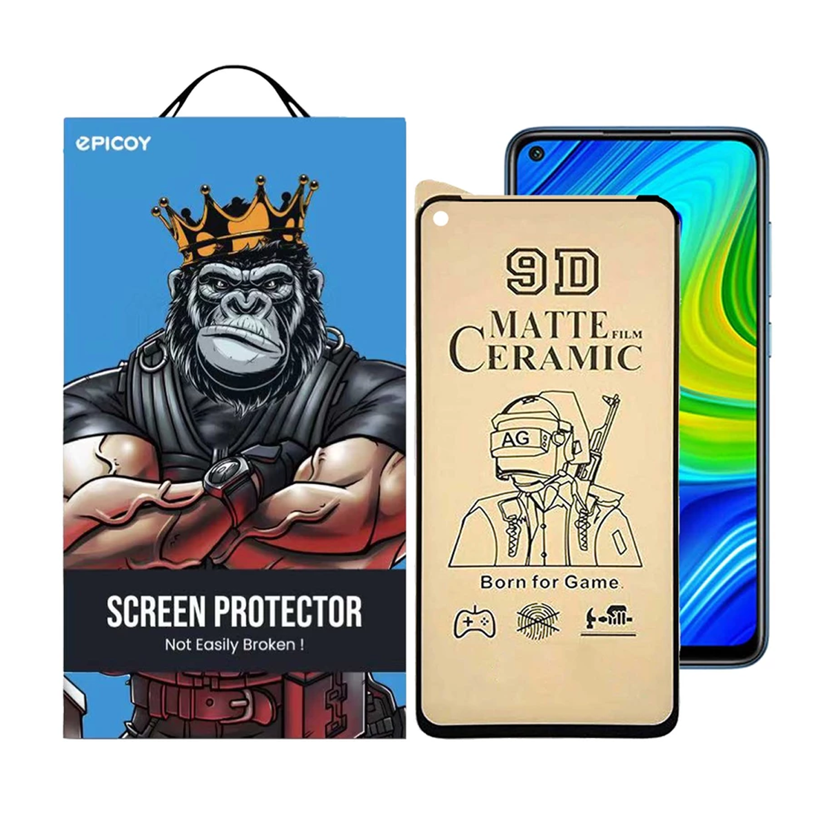 محافظ صفحه نمایش گوشی شیائومی Redmi Note 9 5G اپیکوی سرامیکی مات مدل BodyGuard-مشکی