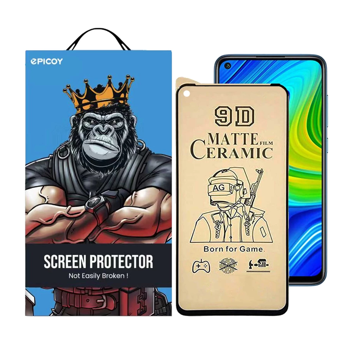 محافظ صفحه نمایش گوشی شیائومی Redmi Note 9 5G اپیکوی سرامیکی مات مدل BodyGuard-مشکی