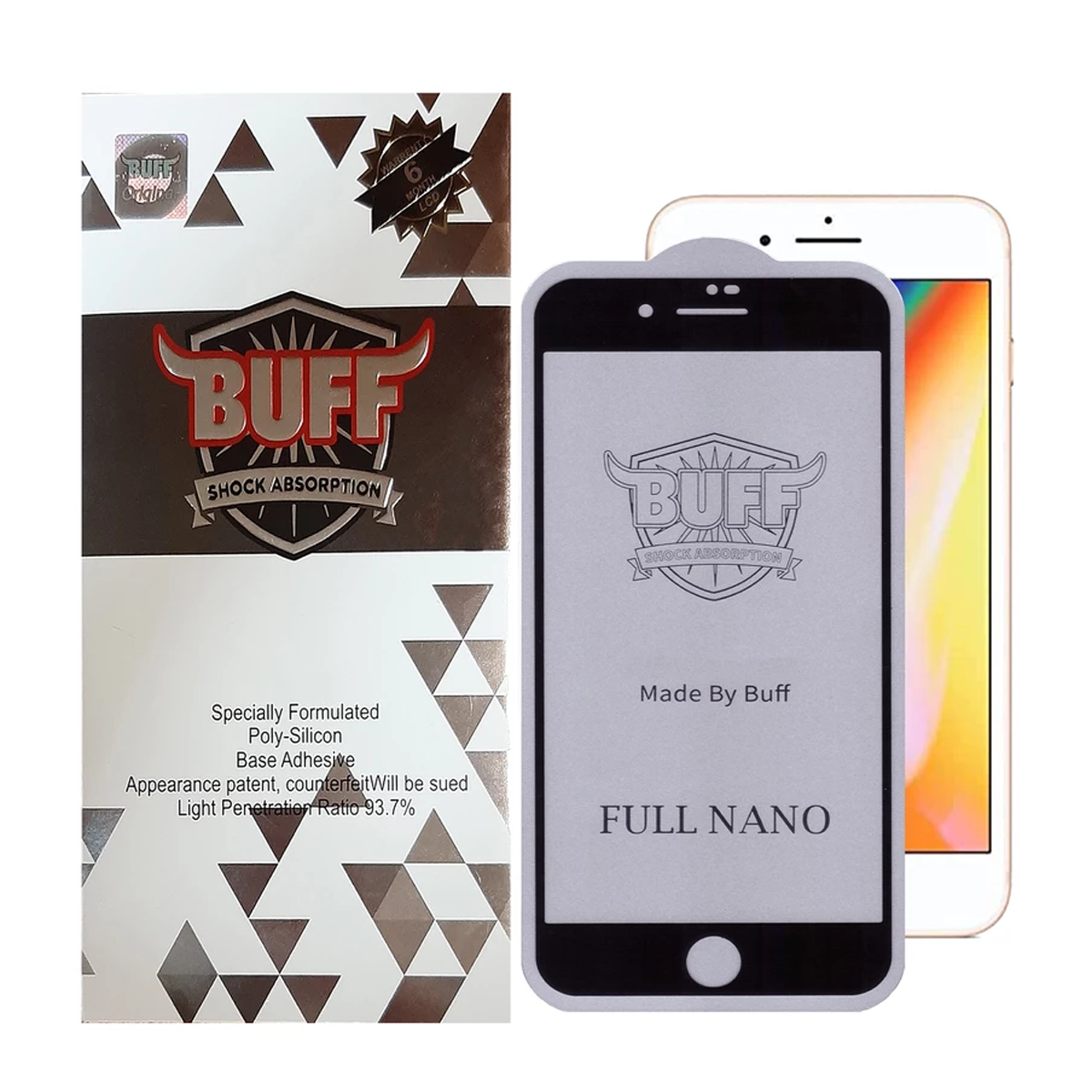 گلس گوشی اپل iPhone 8 Plus - 7 Plus بوف مدل Full Nano-G-بی رنگ