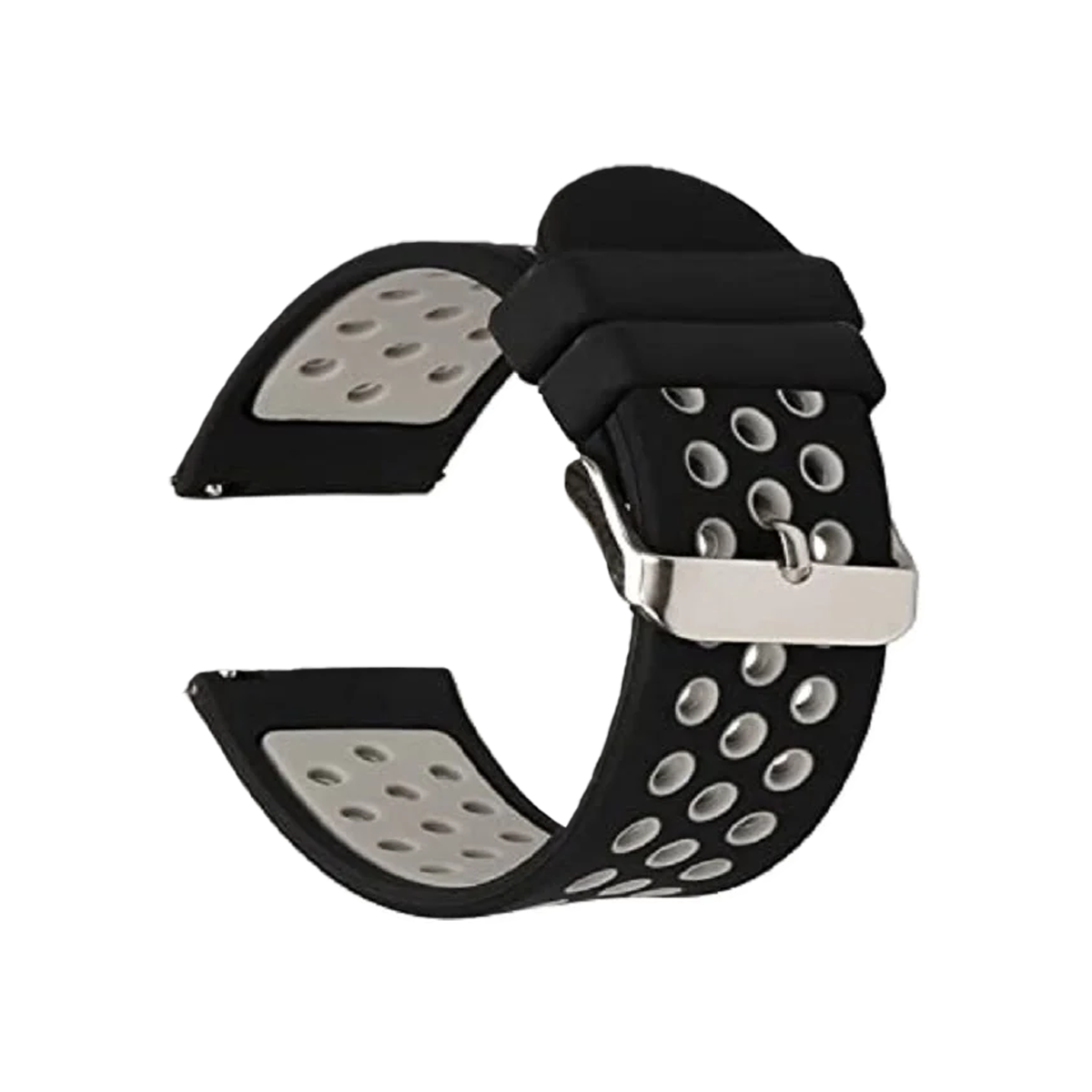 بند ساعت هوشمند 20 میلی متری مدل Silicone-خاکستری