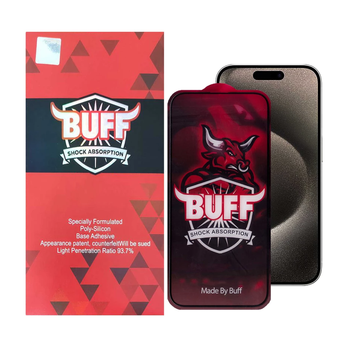 گلس گوشی اپل iPhone 15 Pro بوف مدل Crystal Pro