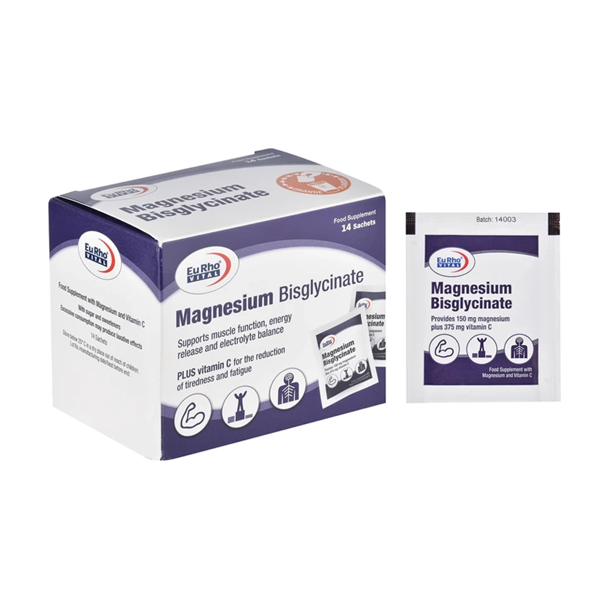 ساشه منیزیم بیس گلایسینات یوروویتال 150 میلی گرم بسته 14 عددی ساشه منیزیم بیس گلایسینات یوروویتال 150 میلی گرم بسته 14 عددی