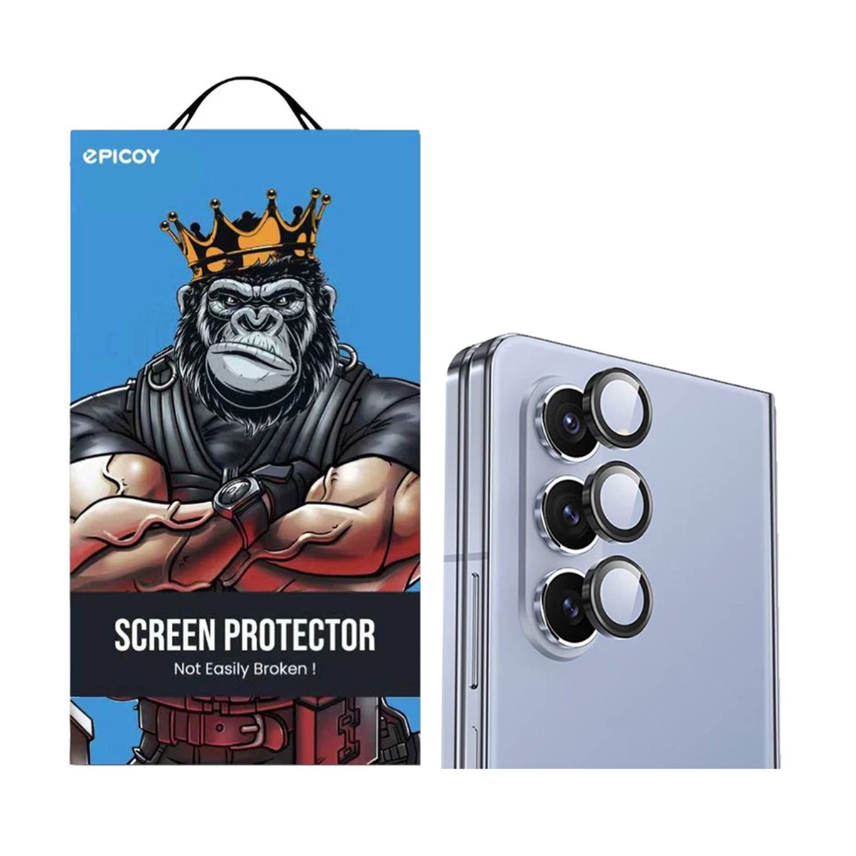 محافظ لنز دوربین سامسونگ Galaxy Z Fold5 اپیکوی مدل HD-ColorLens-مشکی