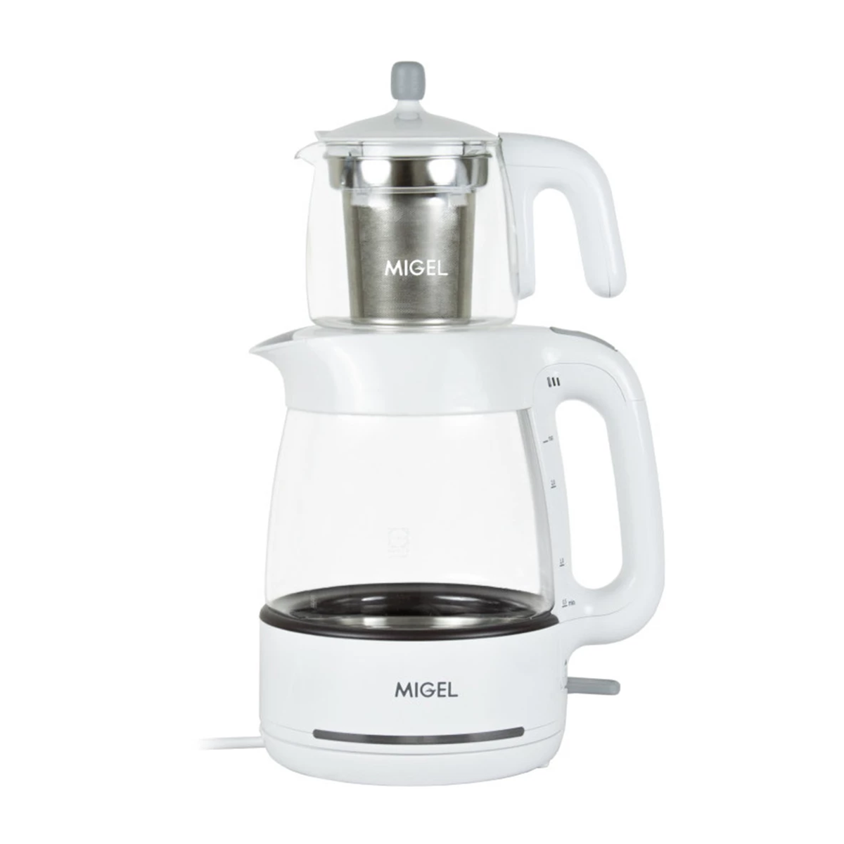 چای‌ ساز میگل مدل GTS 070 W قوری شیشه ای-سفید