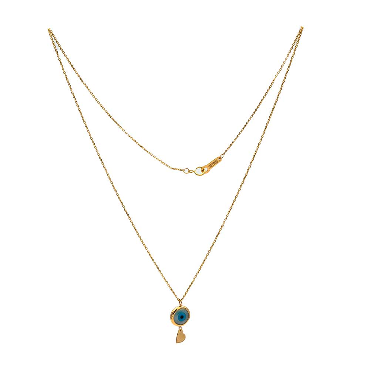 گردنبند طلا 18 عیار زنانه گالری طلا عرفان مدل چشم نظر کد 4983-2.53