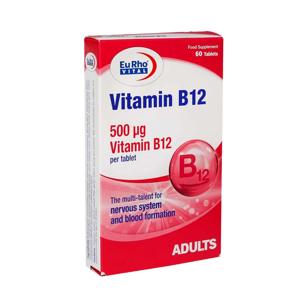 قرص ویتامین B12 یوروویتال بسته 60 عددی