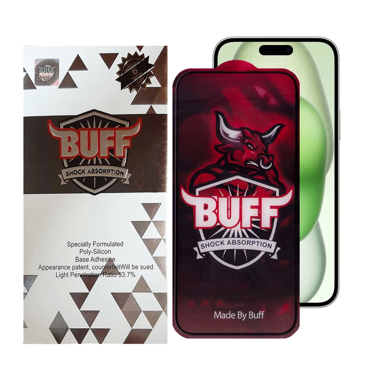 گلس گوشی اپل iPhone 15 Plus بوف مدل Crystal Pro-G-مشکی